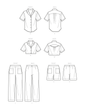 Simplicity Pattern SS9610 Misses' Set of Tops, Cropped Pants and Shorts