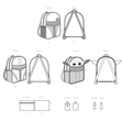 Simplicity Pattern S9619 Disney Starwars Backpack & Accessories