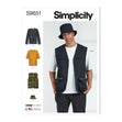 Simplicity Pattern S9651 Men's Knit Top Vest & Hat