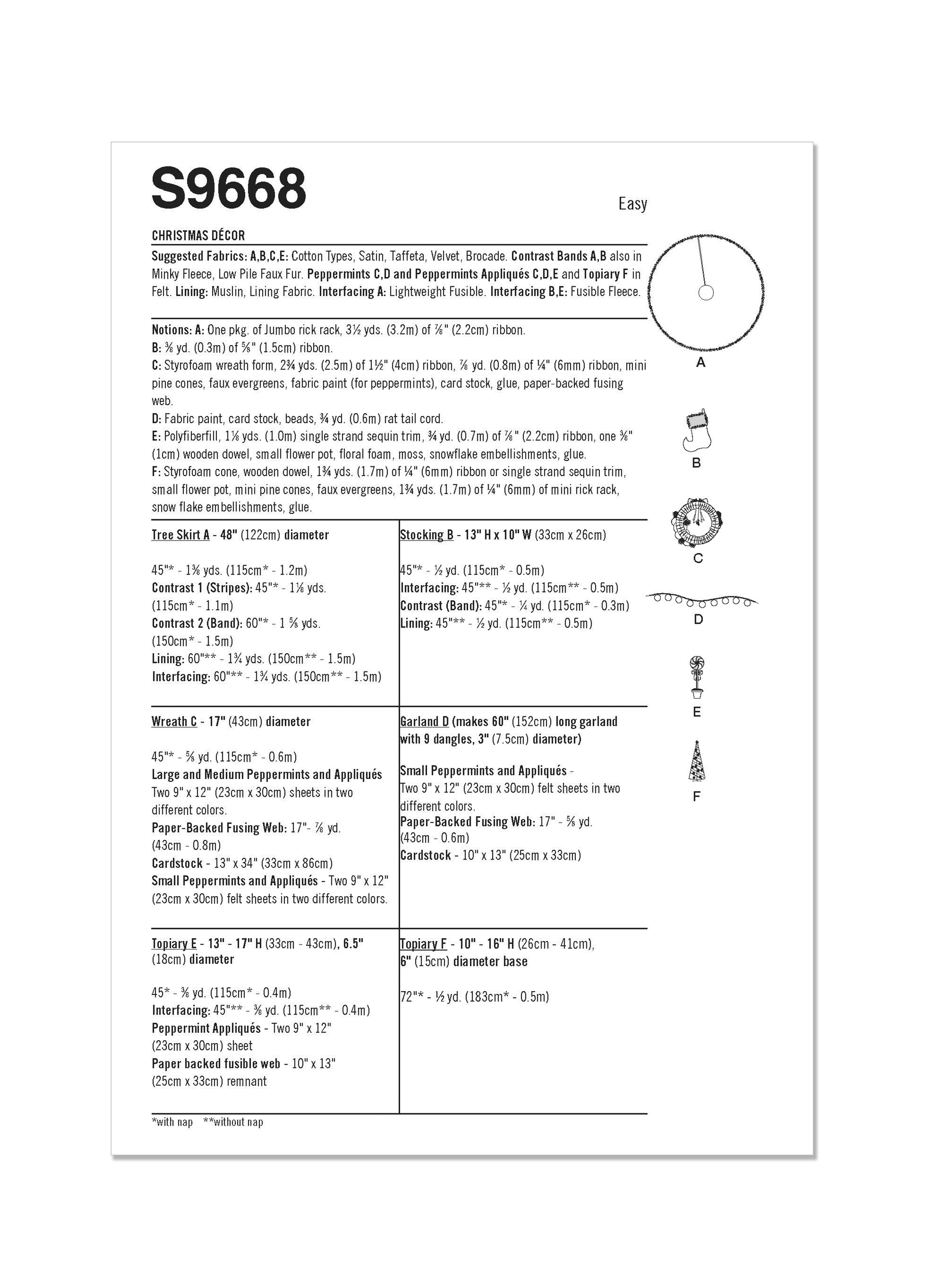 Simplicity Pattern S9668 Holiday Craft, Tree Skirt