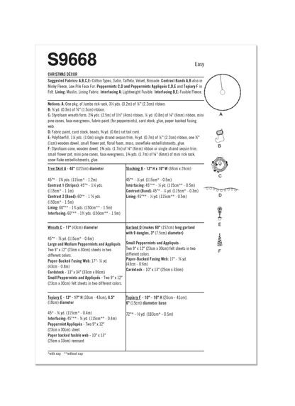 Simplicity Pattern S9668 Holiday Craft, Tree Skirt