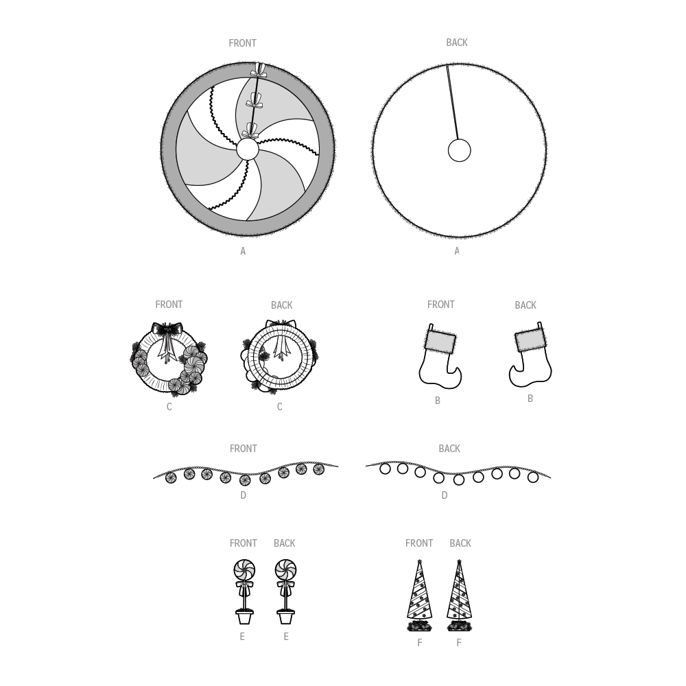 Simplicity Pattern S9668 Holiday Craft, Tree Skirt