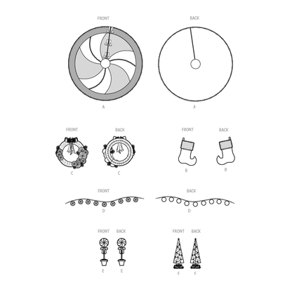 Simplicity Pattern S9668 Holiday Craft, Tree Skirt