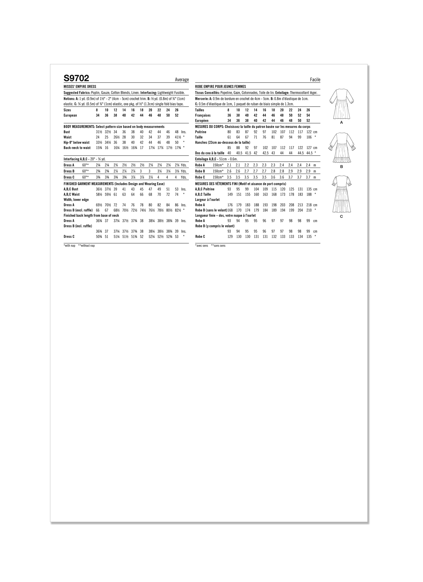 Simplicity Pattern S9702 Misses Dress