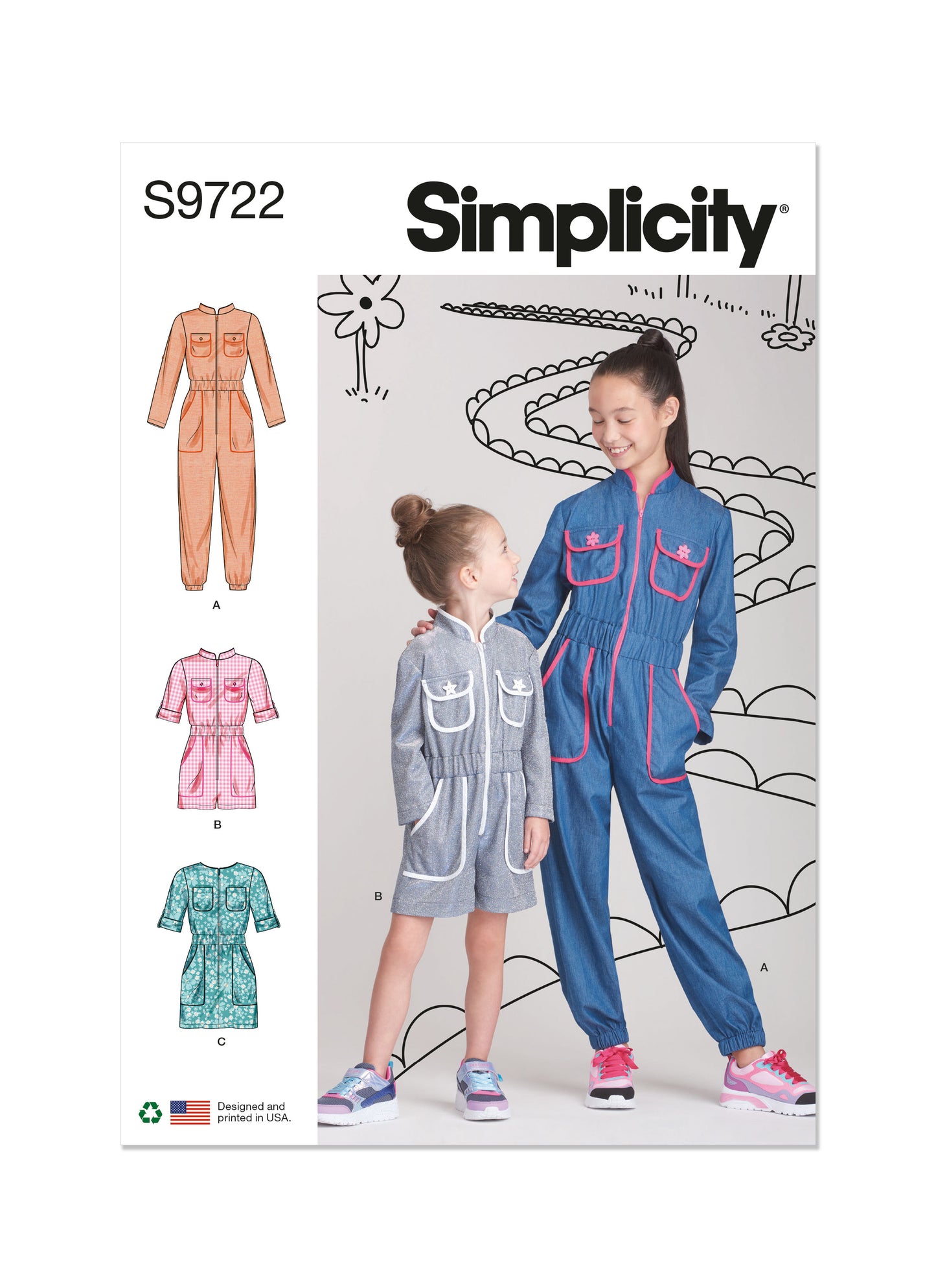 Simplicity Pattern S9722 Child/Girl Sportswear