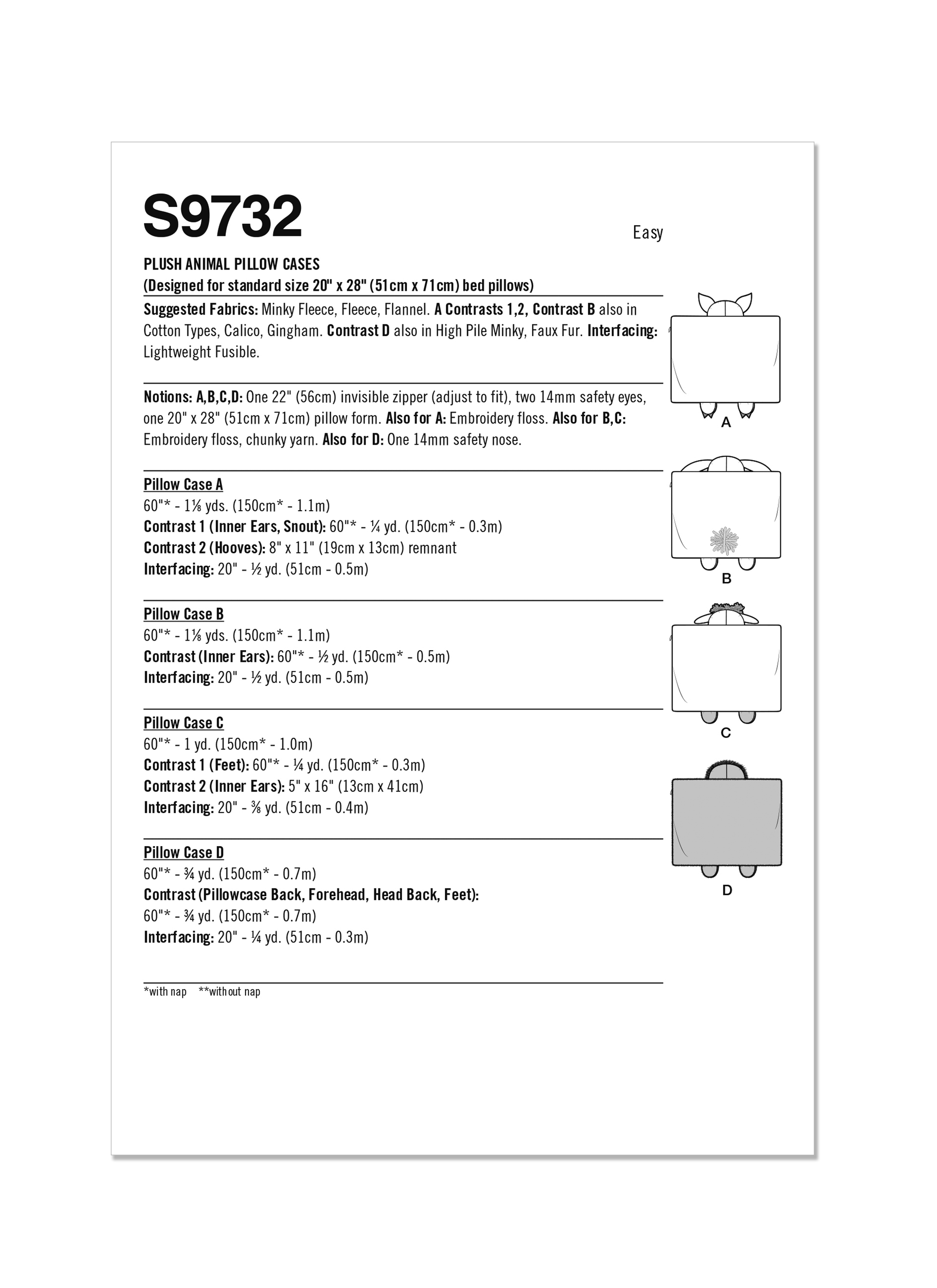 Simplicity Pattern S9732 Undefined Stuffed Craft