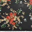 Twill Chiffon Fabric, Brick Floral- 140cm