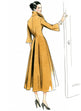 Vogue Pattern V1738 Misses' Wide-Collar, Fit-and-Flare Dress