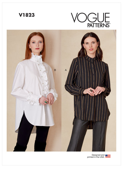 Vogue Pattern V1823  Misses' and Misses' Petite Shirt