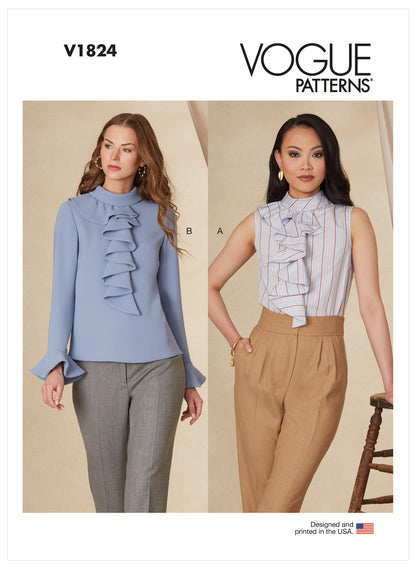 Vogue Pattern V1824  Misses' and Misses' Petite Top