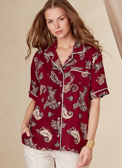 Vogue Pattern V1827  Unisex Shirts