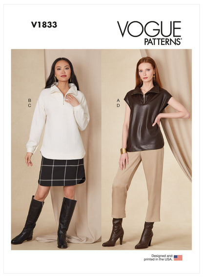 Vogue Pattern V1833  Misses' Top, Skirt and Pants