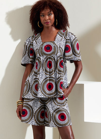 Vogue V1871 Misses Top Short Skirt