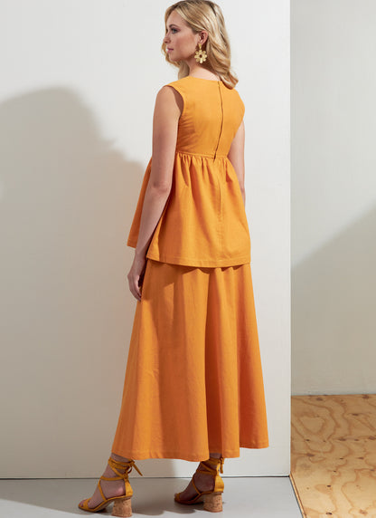 Vogue V1871 Misses Top Short Skirt