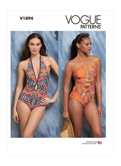 Vogue Pattern V1894 Misses' Swimsuits