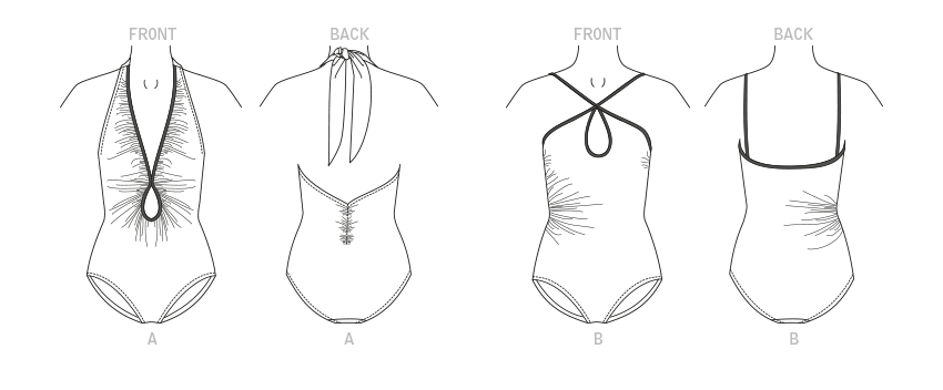 Vogue Pattern V1894 Misses' Swimsuits