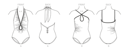 Vogue Pattern V1894 Misses' Swimsuits