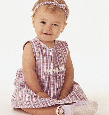 Butterick Pattern B3405 Infants' Dress, Top, Romper, Panties, Hat & Headband