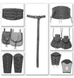 Butterick Pattern B5371 Misses'/Men's Wrist Bracers, Corset, Belt And Pouches