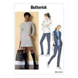Butterick Pattern B6388 Misses' Lapped Collar Tops and Dress, Draped Collar Vest, and Pleated Pants