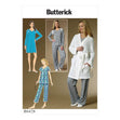 Butterick Pattern B6428 Misses' Robe, Raglan Sleeve Tops and Gown, and Pull-On Pants