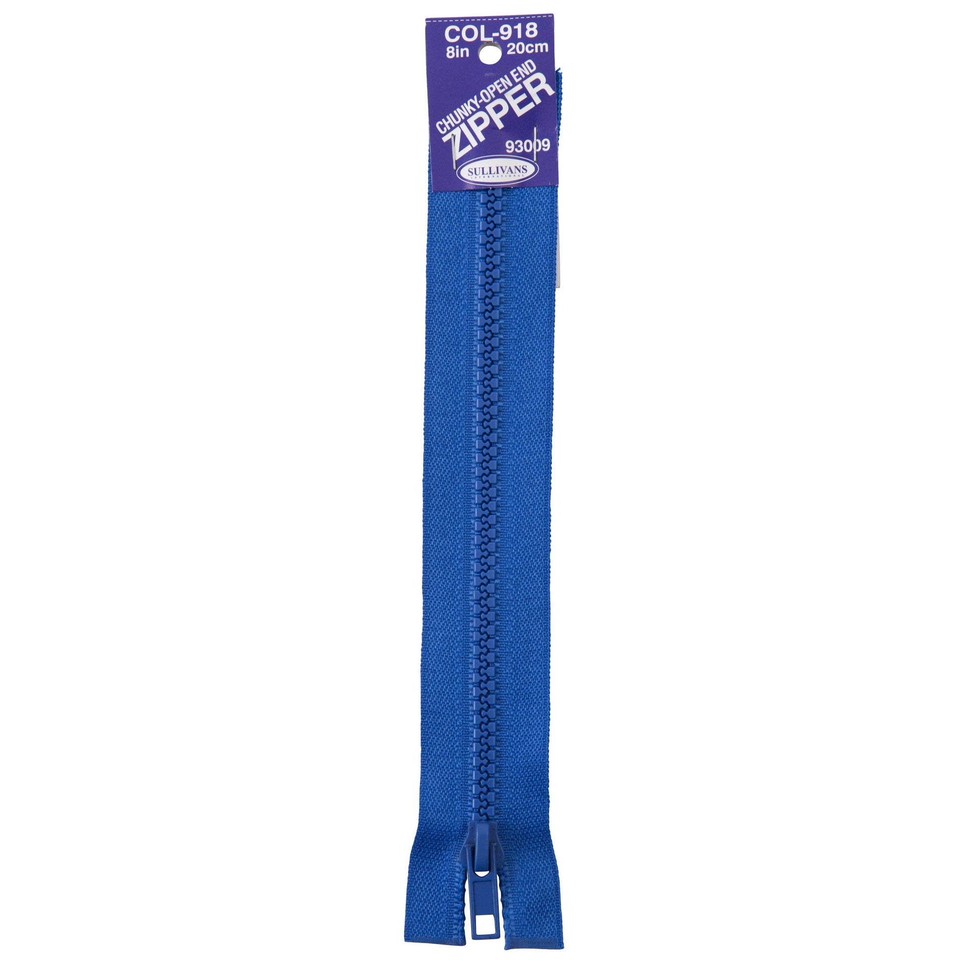 Chunky Open End Zip, Royal