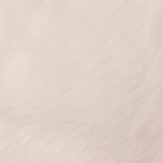 Faux Fur Fabric, White- Width 75cm