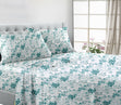 Cambridge House Flannelette Sheet Set, Green Blossom- SB