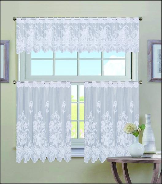 Cafe Curtain Set, Lily- 3pk
