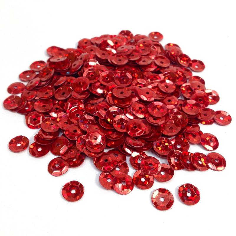 Arbee Sequins, Laser Red Cup- 6mm