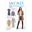 McCall's Pattern M7476 Y (XSM-SML-MED)