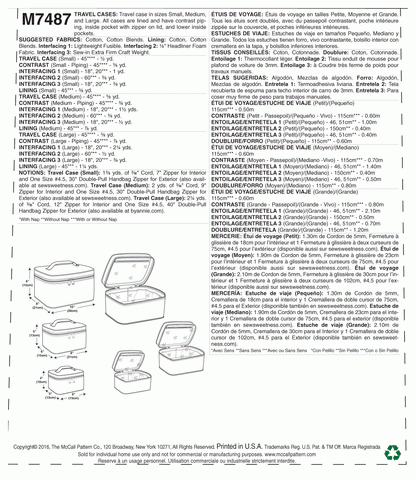 McCall's Pattern M7487 All Sizes in One Envelope