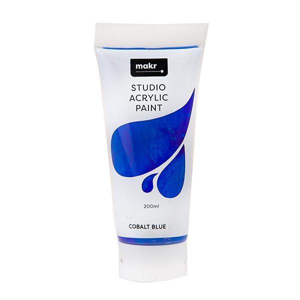 Makr Studio Acrylic Paint, Cobalt Blue- 200ml