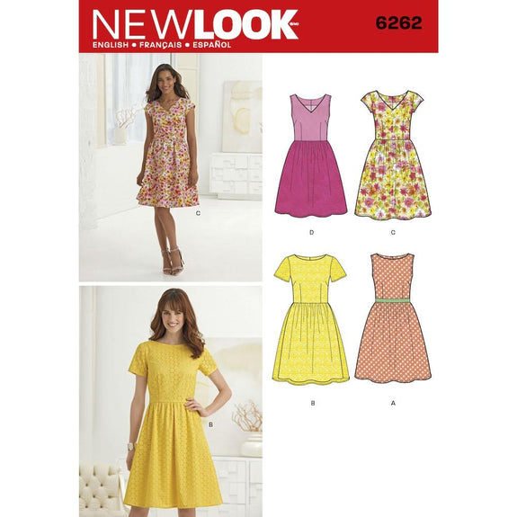 Newlook Pattern 6340 Misses' Easy Dresses – Lincraft