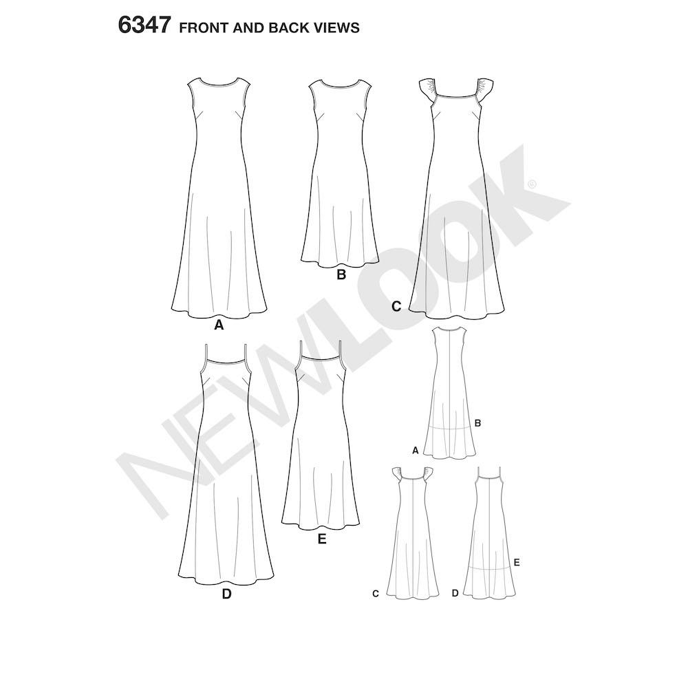 Newlook Pattern 6287 Misses' Pull on Skirt in Four Lengths