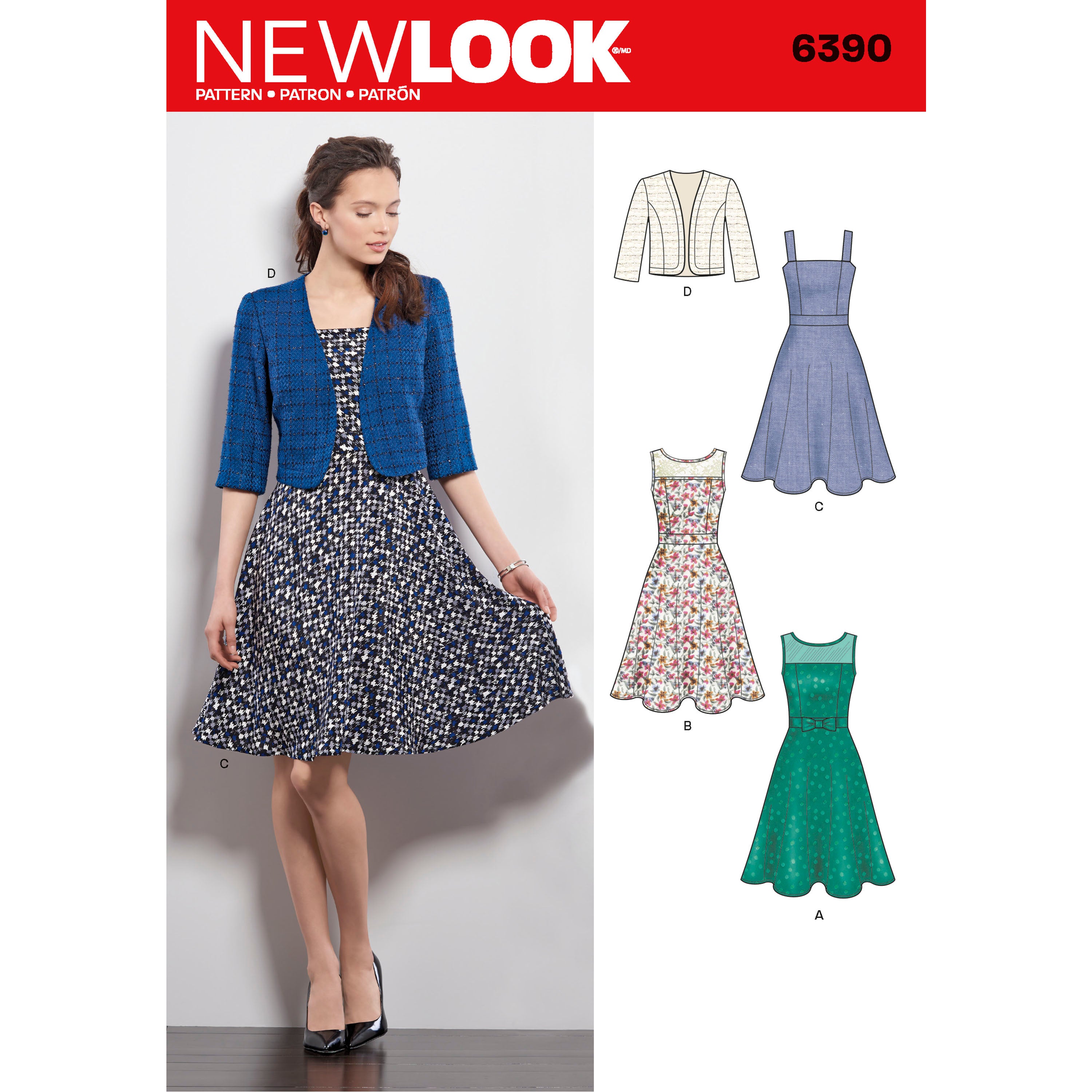 – and New with Dresses 6390 Pattern Zealand Misses\' Newlook Skirt Bolero Full Lincraft