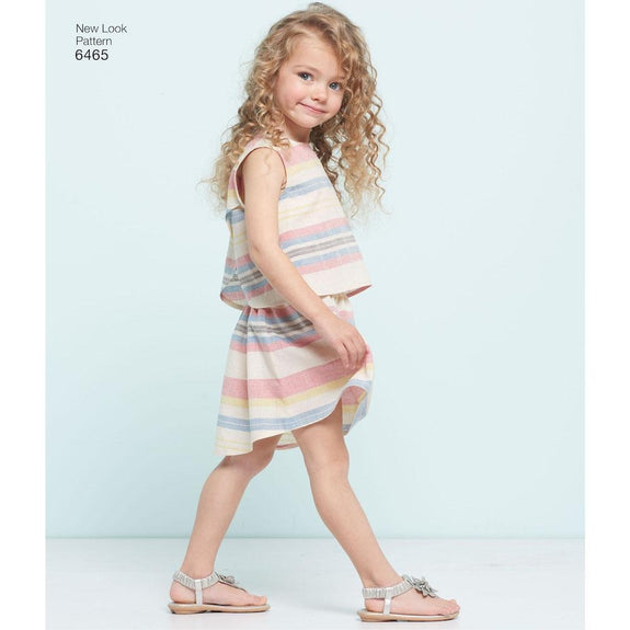 Newlook Pattern 6465 Child's Easy Top, Skirt and Shorts – Lincraft