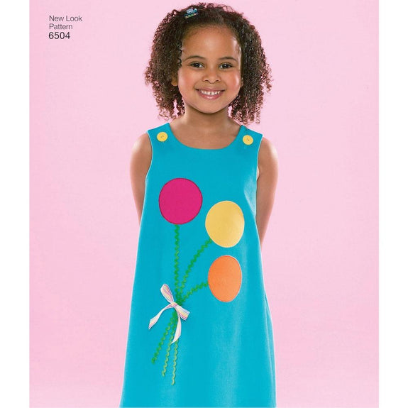  New Look Kids Easy Sewing Pattern 6538 Jersey Knit Leggings &  Dresses : Arts, Crafts & Sewing