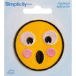 Simplicity Iron On Applique, Shocked Smiley