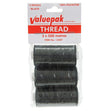 Valuepak 3x500m Thread, Black- 3pk